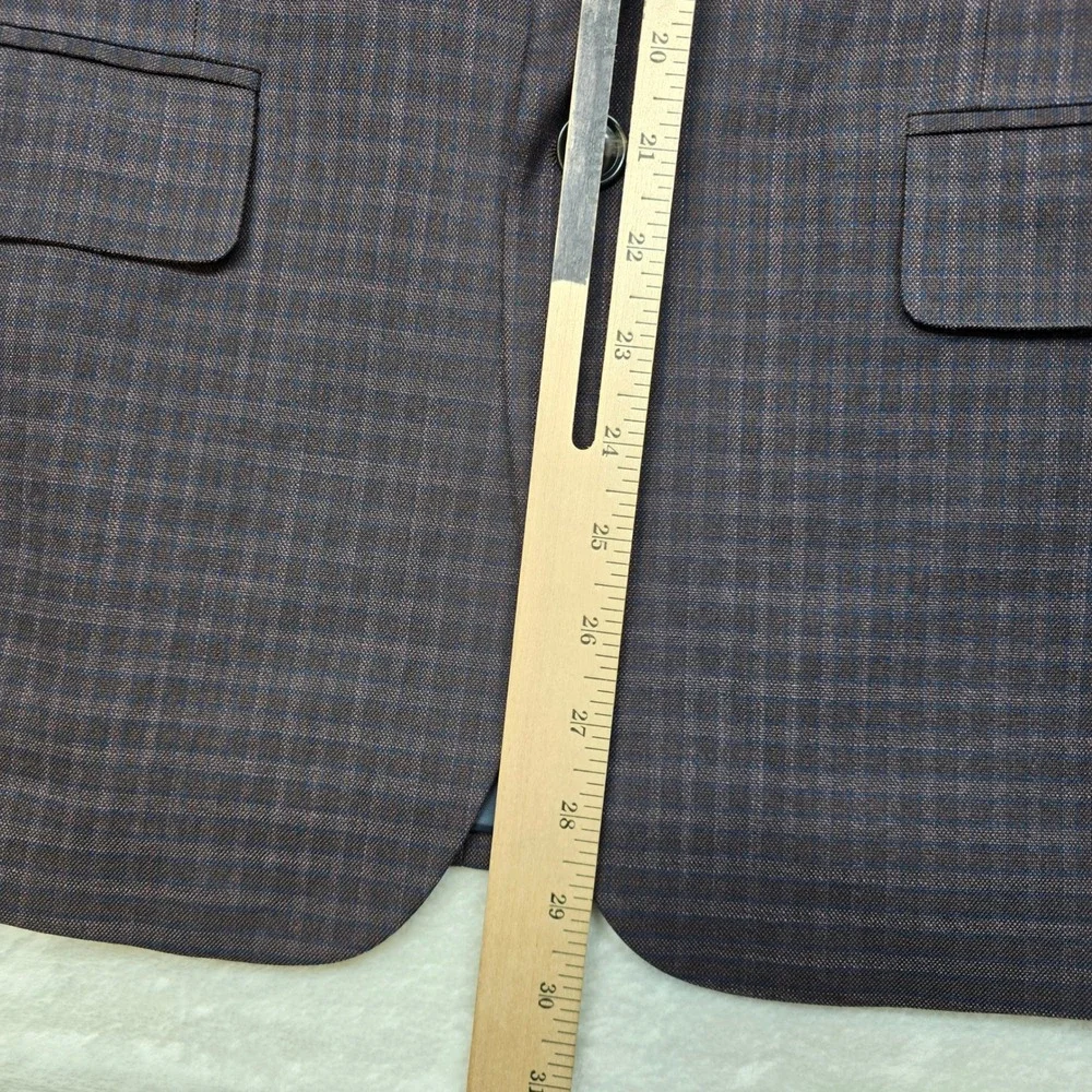 Tommy Hilfiger Conrad Sport Coat Mens 38R 38 Purple Plaid Flex Blazer $295 NEW‎