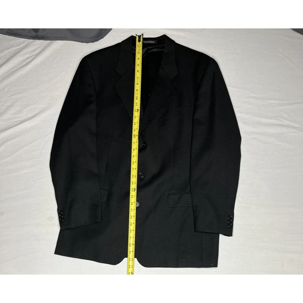 Brandini Sport Coat Jacket Black‎ 3 Button Mens - Size 42R