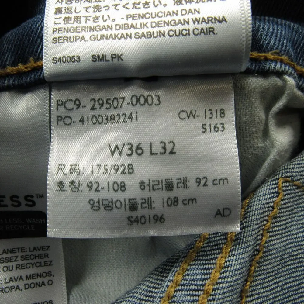 Levis inseam measures