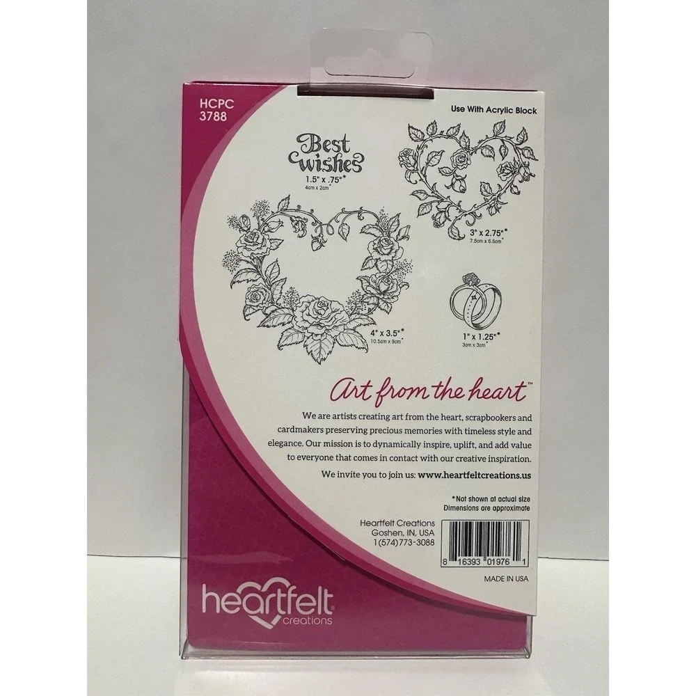 Heartfelt Creations Classic Wedding Roses – Cling Stamps & Craft Dies – Lot of 2