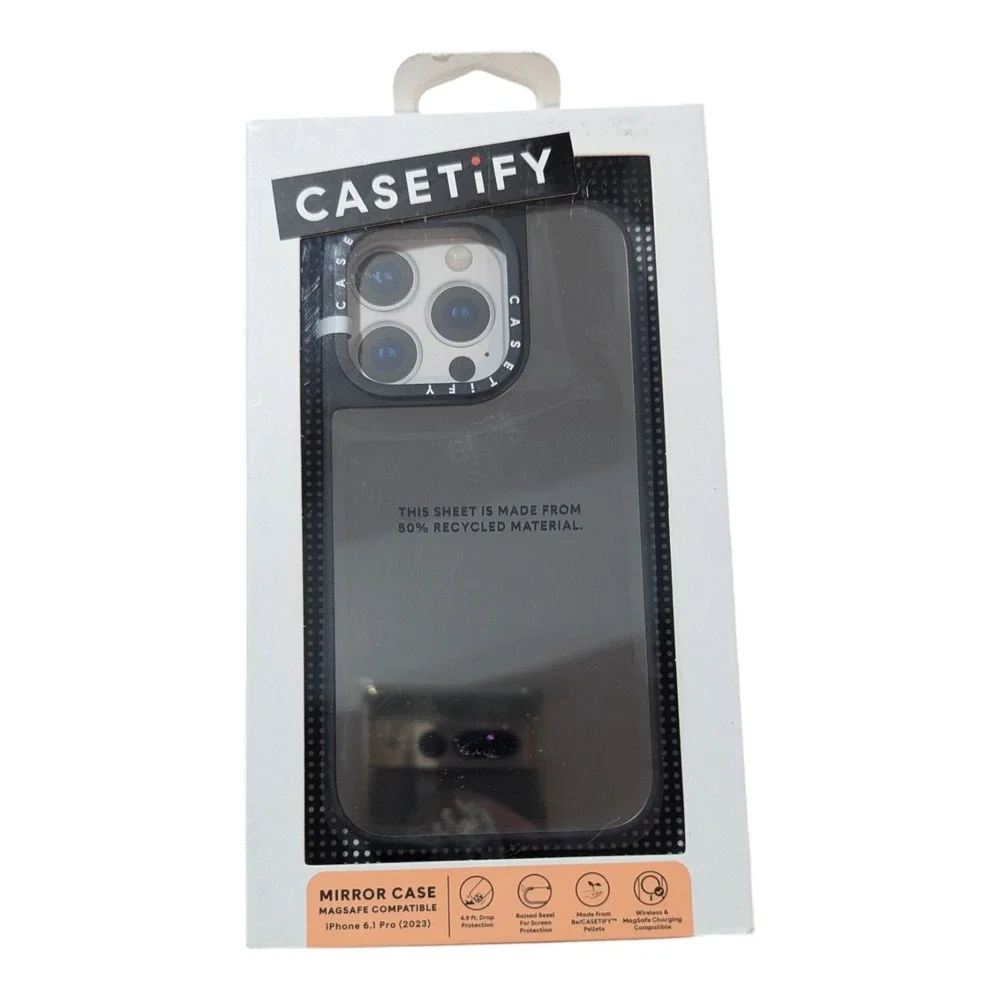 N2. CASETiFY - Mirror Case with MagSafe‎ for Apple iPhone 15 Pro - Reflective