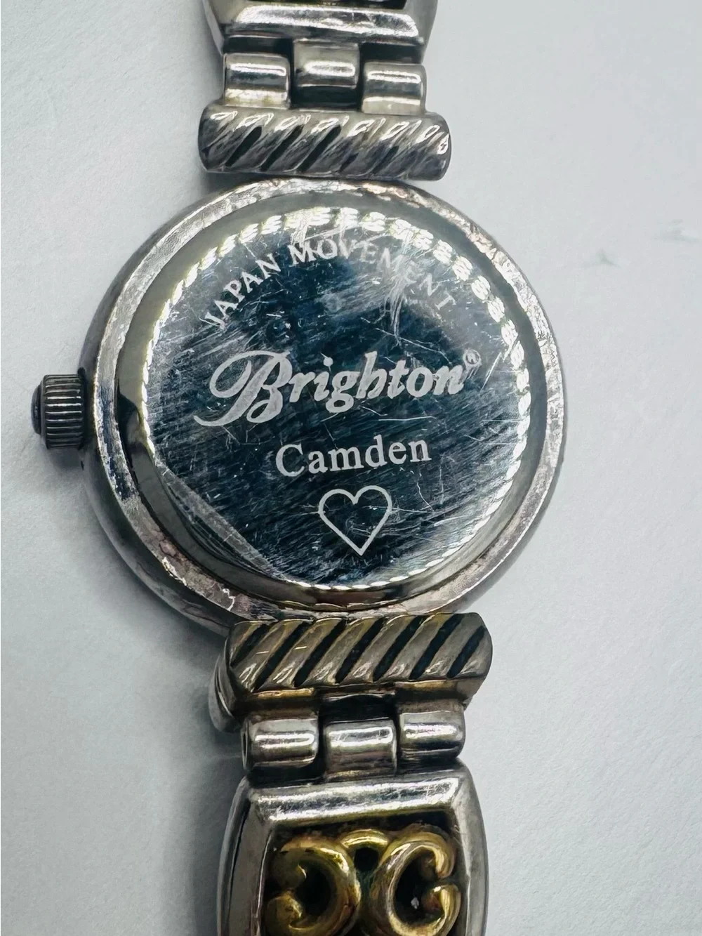Brighton Silver and Gold-Tone Women's Bracelet Watch