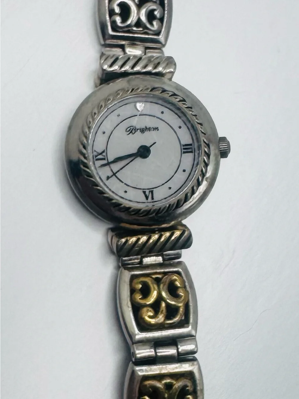 Brighton Silver and Gold-Tone Women's Bracelet Watch