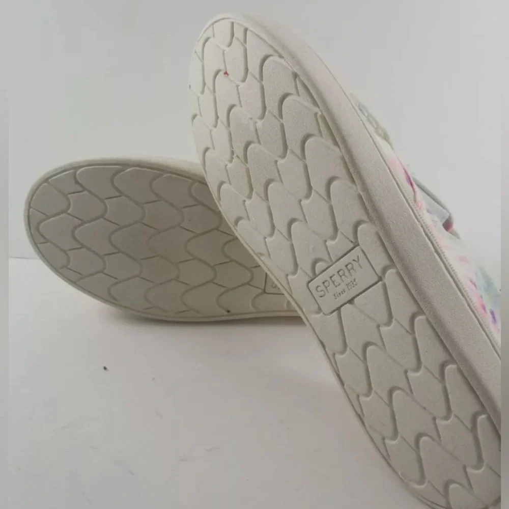 Sperry Top Sider Shoes Girls Sz 4 M Tie Dye Saltie Multicolor Slip On