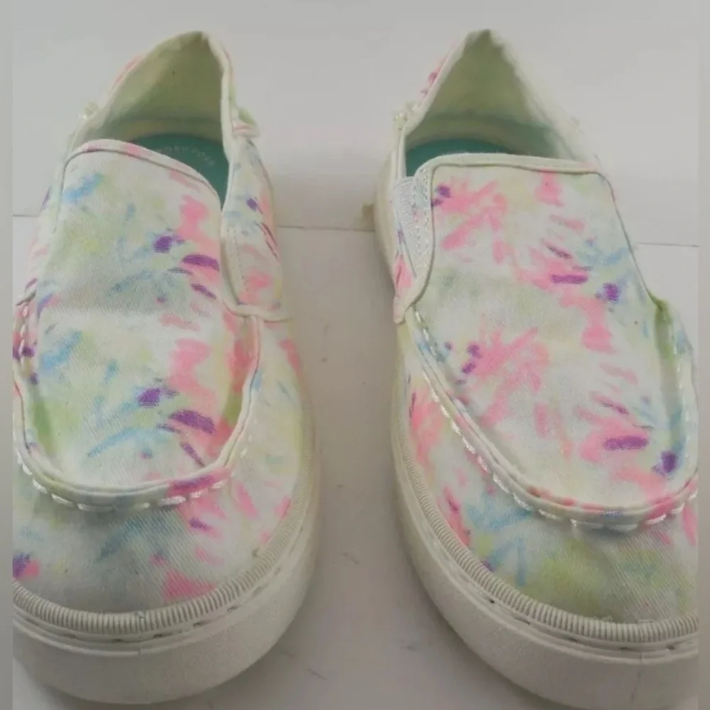Sperry Top Sider Shoes Girls Sz 4 M Tie Dye Saltie Multicolor Slip On