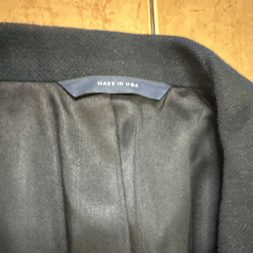 Brooks Brothers Sport Coat Mens Sz 46L Black Camel Hair USA Made Blazer Jacket