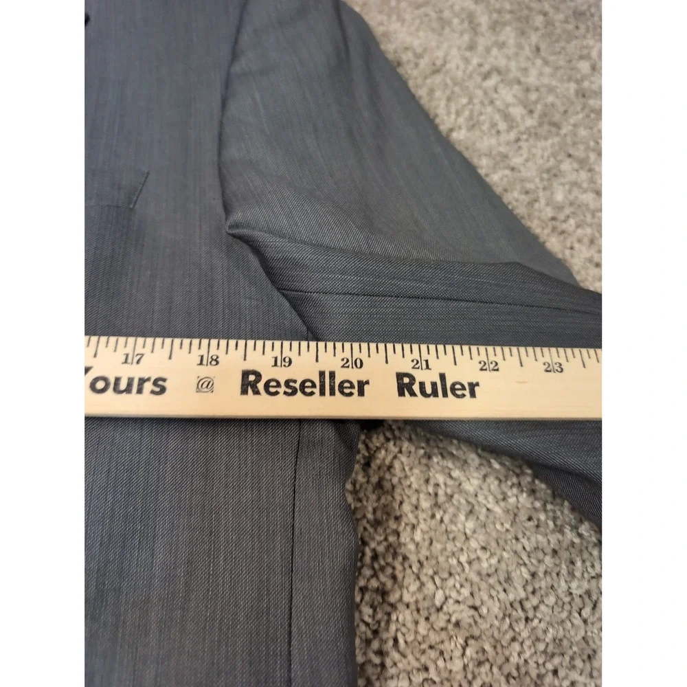 BOSS Hugo Boss Men's Dark Grey‎ Pinstripe Suit Jacket Blazer 42L