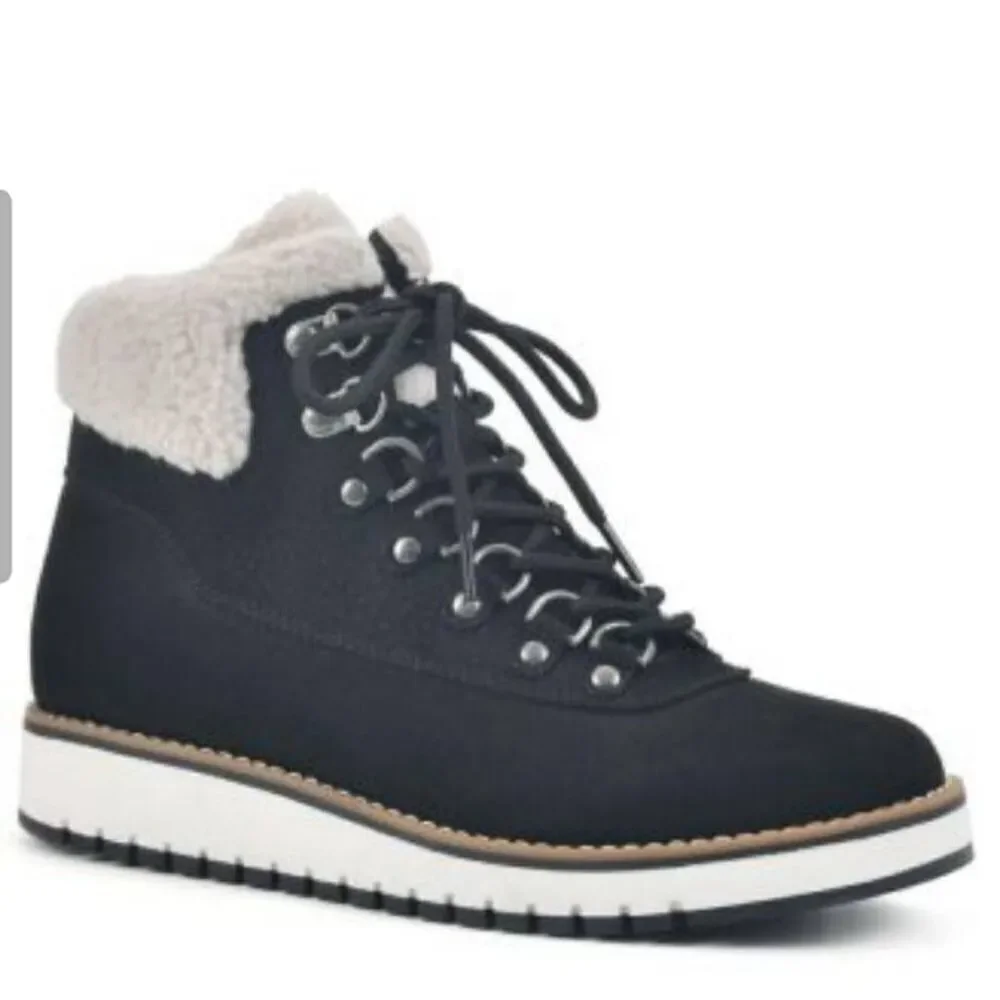 White Mountain Cozy Faux Shearling Booties