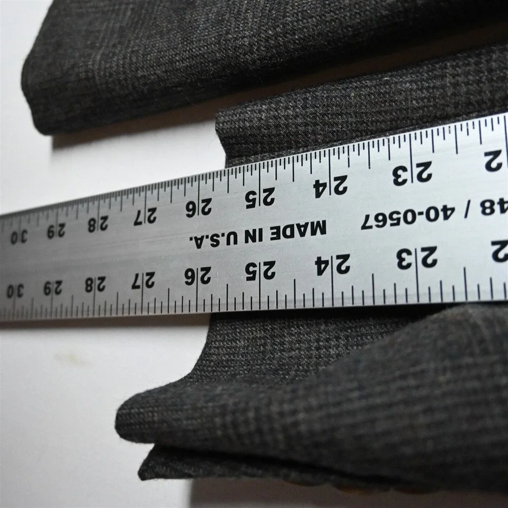 NEW Deadstock Vtg USA Made 41L 42L Brown Check‎ Flannel Blazer Sport Coat Jacket