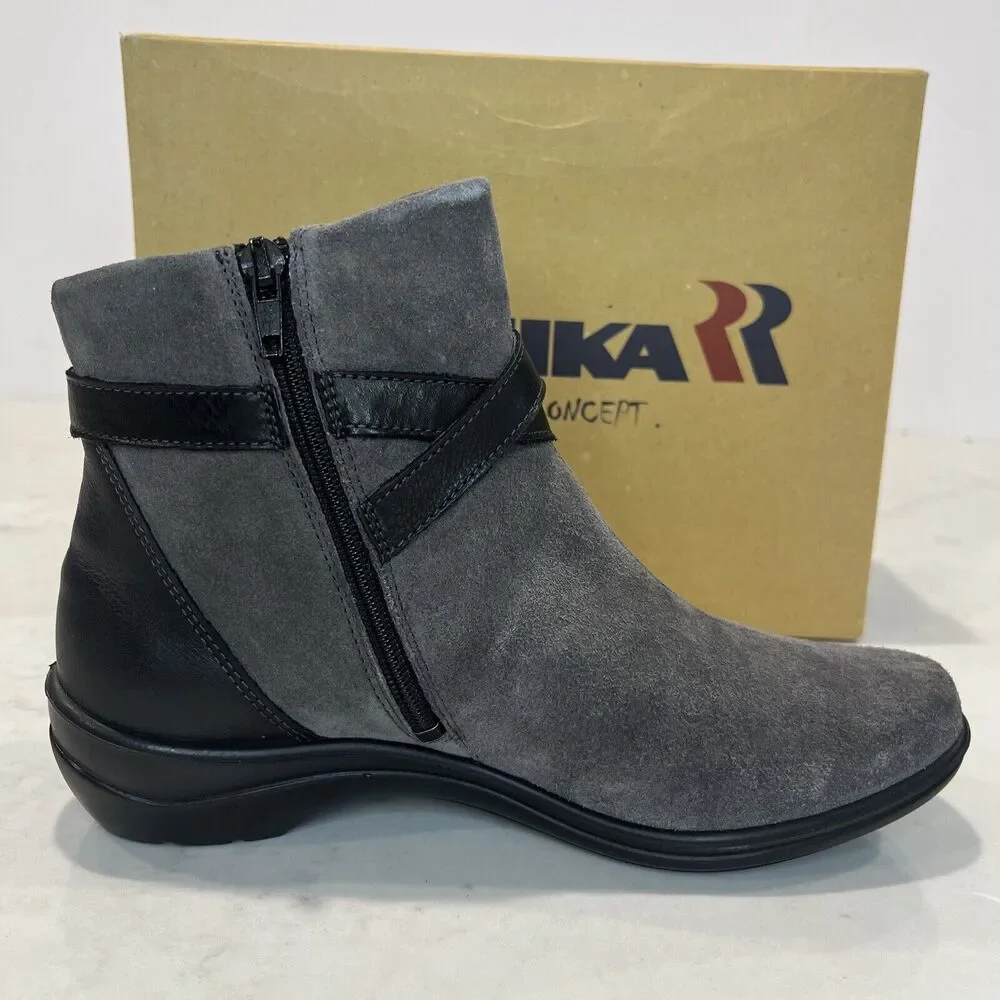 Romika Cassie NEW‎ Gray Suede Ankle Boots Booties Womens EU 37 US 6-6.5 Comfort