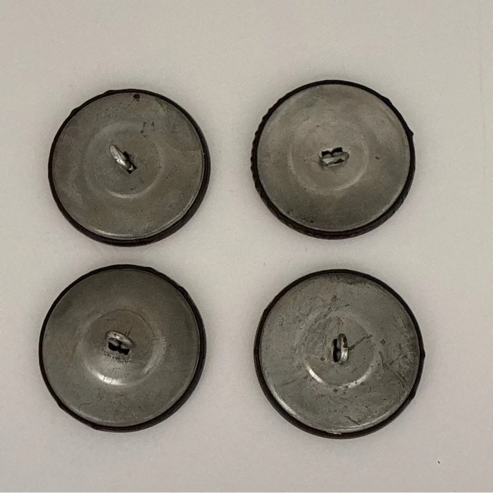 Vintage 1950s/1960s Large Sewing Buttons Set of 4: Black