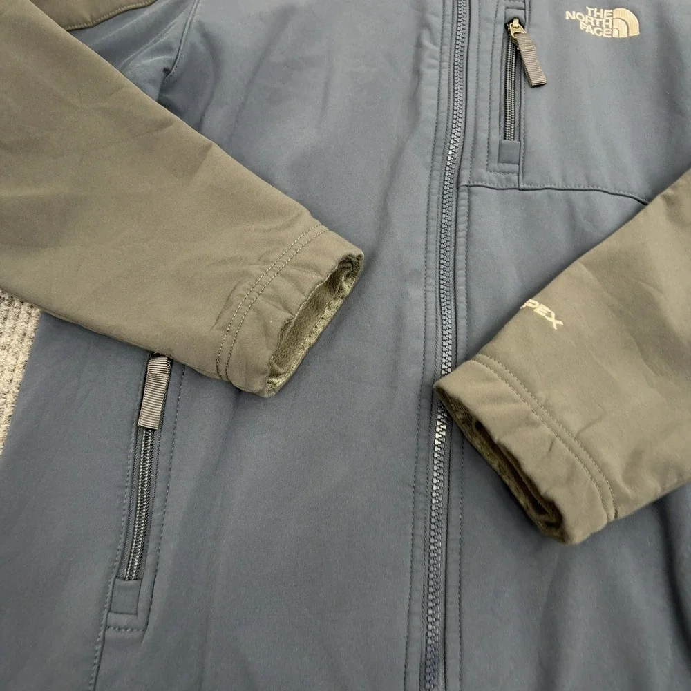 The North Face Jacket Boys L Blue Softshell Apex Fleece Lined Gorpcore‎ Outdoor