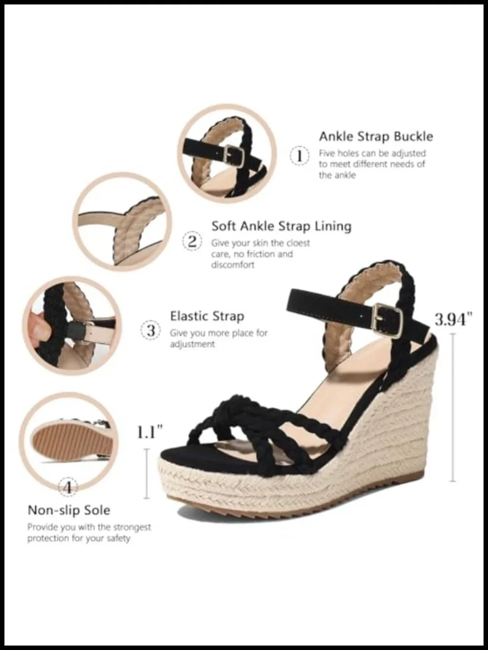 N/A chic espadrille