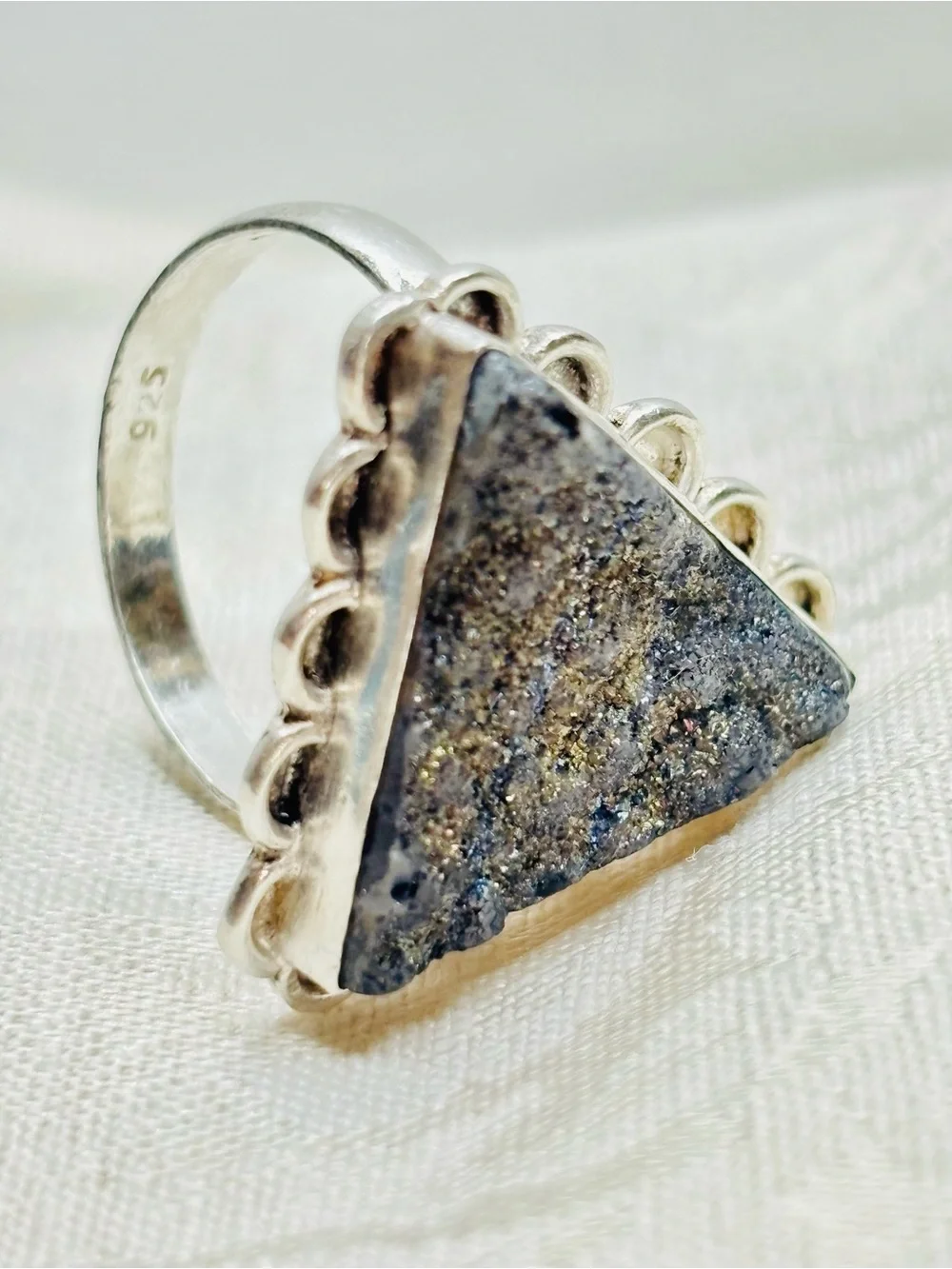 Hand Crafted ring subtle sterling