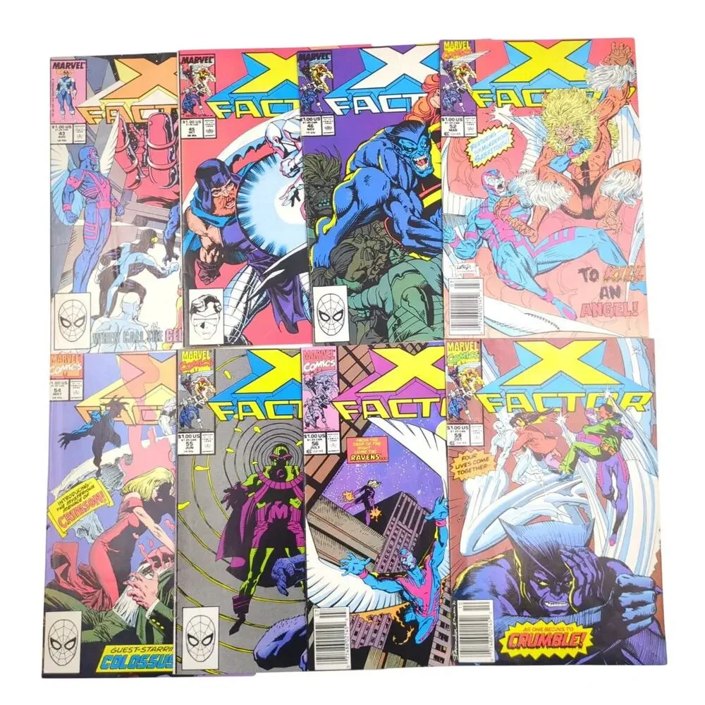 X-Factor 8 Comic Lot 43 45 46 52 54 55 56 59 Marvel Copper Age Cyclops Beast