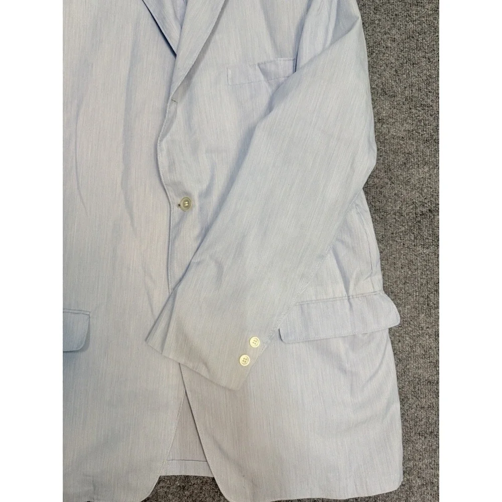 Haspels Sir Perior Blue Pin‎ Striped Jacket Wash & Wear Size 42 1950's Raleigh's