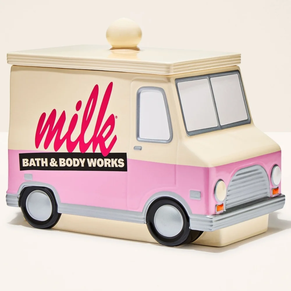Bath & Body Works Ceramic Milk Bar Truck Large Collectible Cookie Jar NEW in Box
