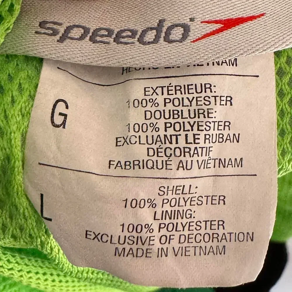 Mens Green and Black Speedo Large