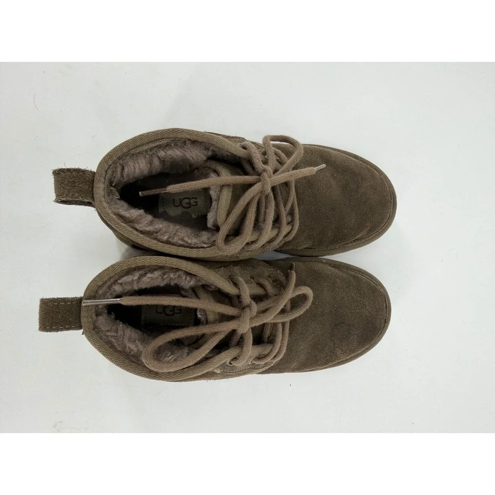 UGG Neumel Burnt Olive Suede Lace Up Chukka Boots 1094269 Womens 7