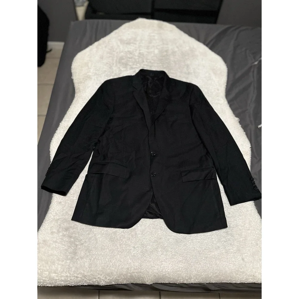 J Crew Thompson Men's Black Wool Sport Blazer Jacket Size 44R‎ Formal Business