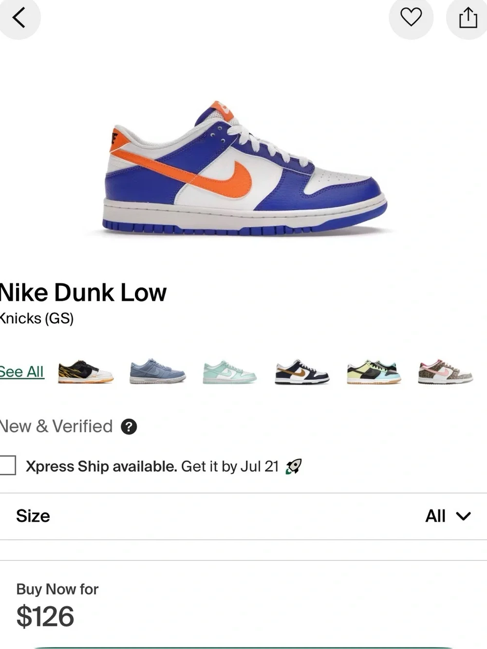 Nike Dunk Low — White, Purple & Orange