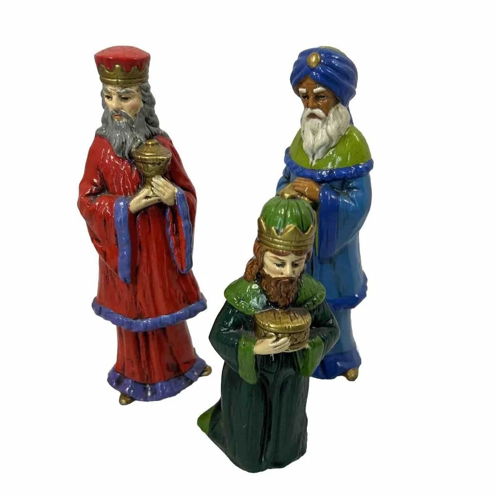 Wisemen Nativity Christmas Figurines Vintage RB Japan 10