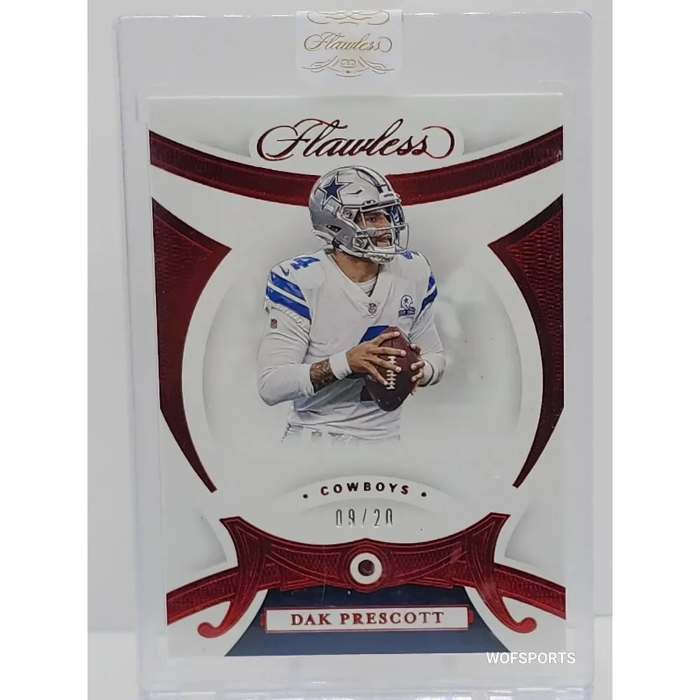 2020 Panini Flawless Football Gems Ruby #12 Dak Prescott 09/20 Dallas Cowboys