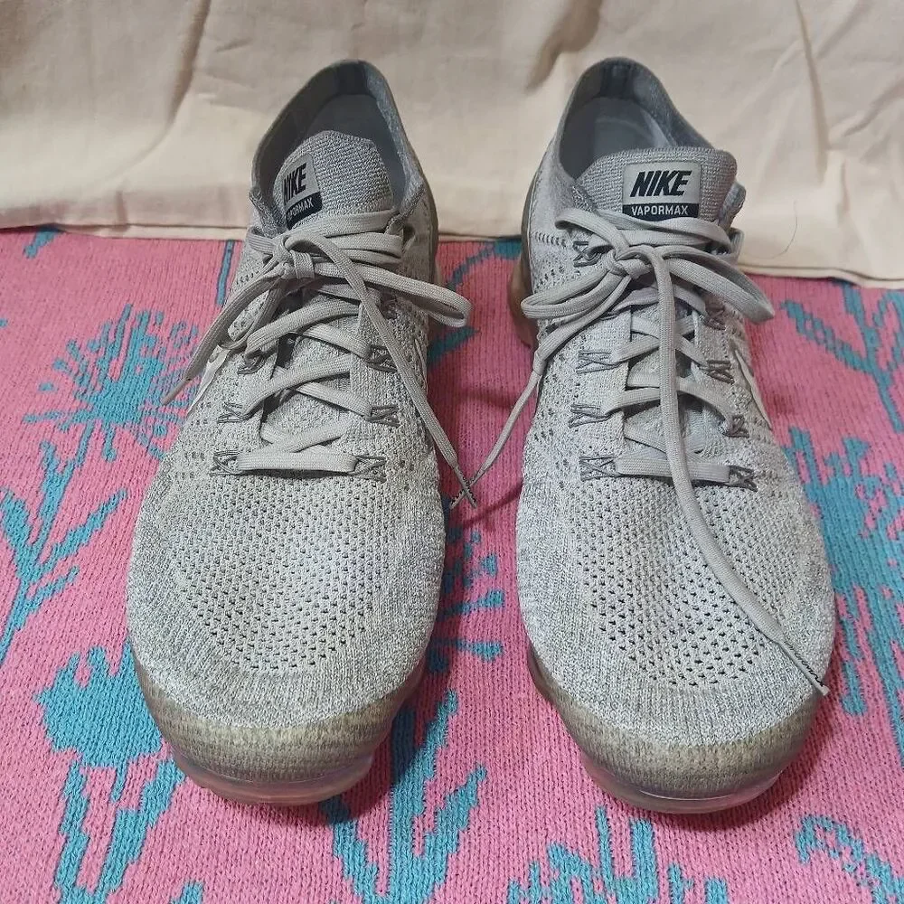 Nike air vapormax fly knits mens size 13 sneakers platinum gray running
