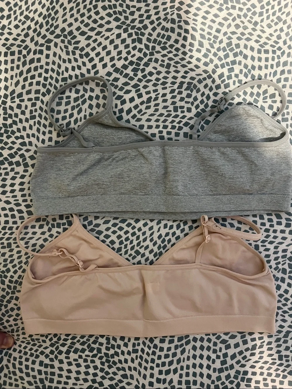 Wonder Nation Girls 2 pk Cami Sports Bras w Adjustable Spaghetti Straps size 38
