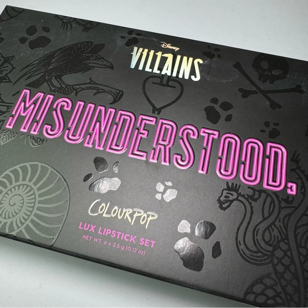 COLOURPOP Disney Villains‎ Misunderstood Luxe Lipstick Set Crème and Matte NEW