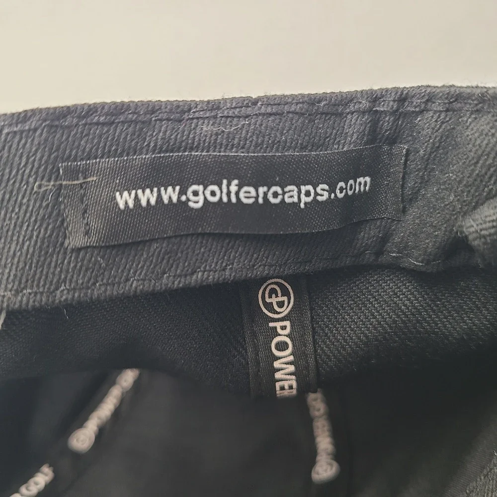 Titties‎ Hat Snapback Power Golf Black White Parody Script Logo Wool Blend Men