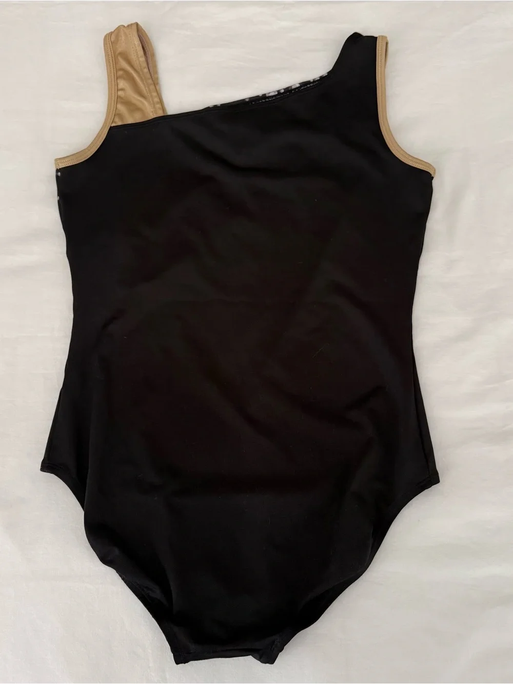 Justice Active Girls Gymnastics Dance Leotard Black Gold Silver Size 16