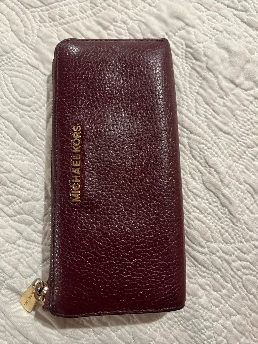 Michael Kors leather zip