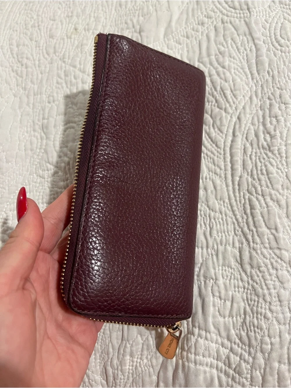 Michael Kors leather zip