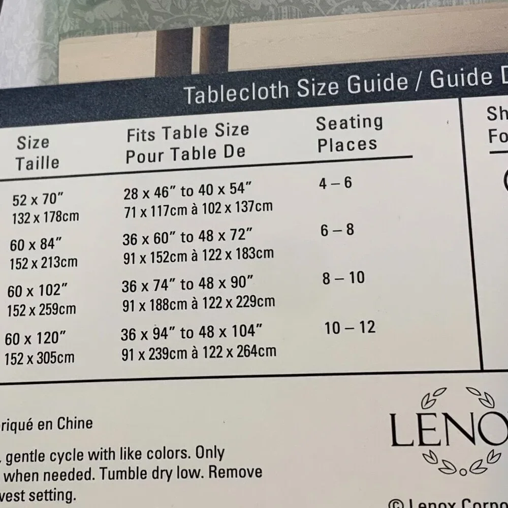Lenox perfect tablecloth