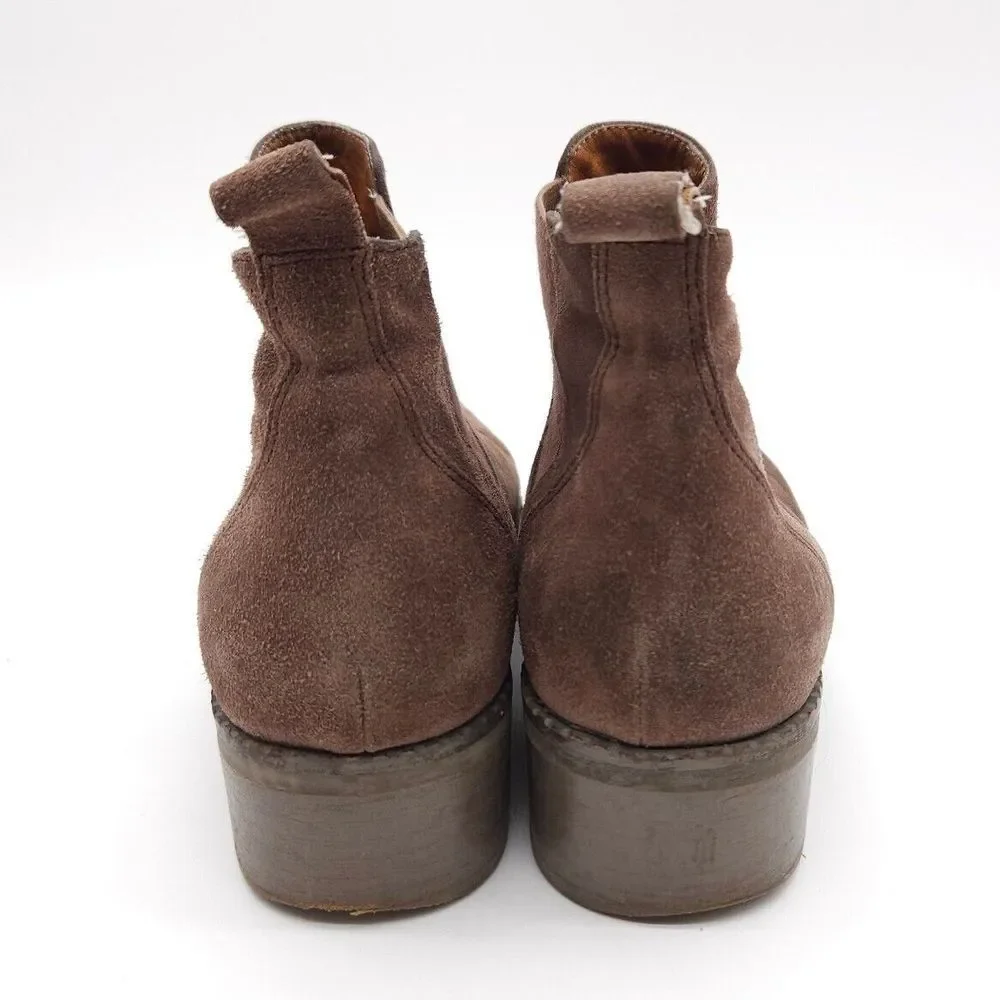 Kenneth Cole (Womens 10 M)‎ Gentle Souls Suede Chelsea Ankle Pull On Boots Brown