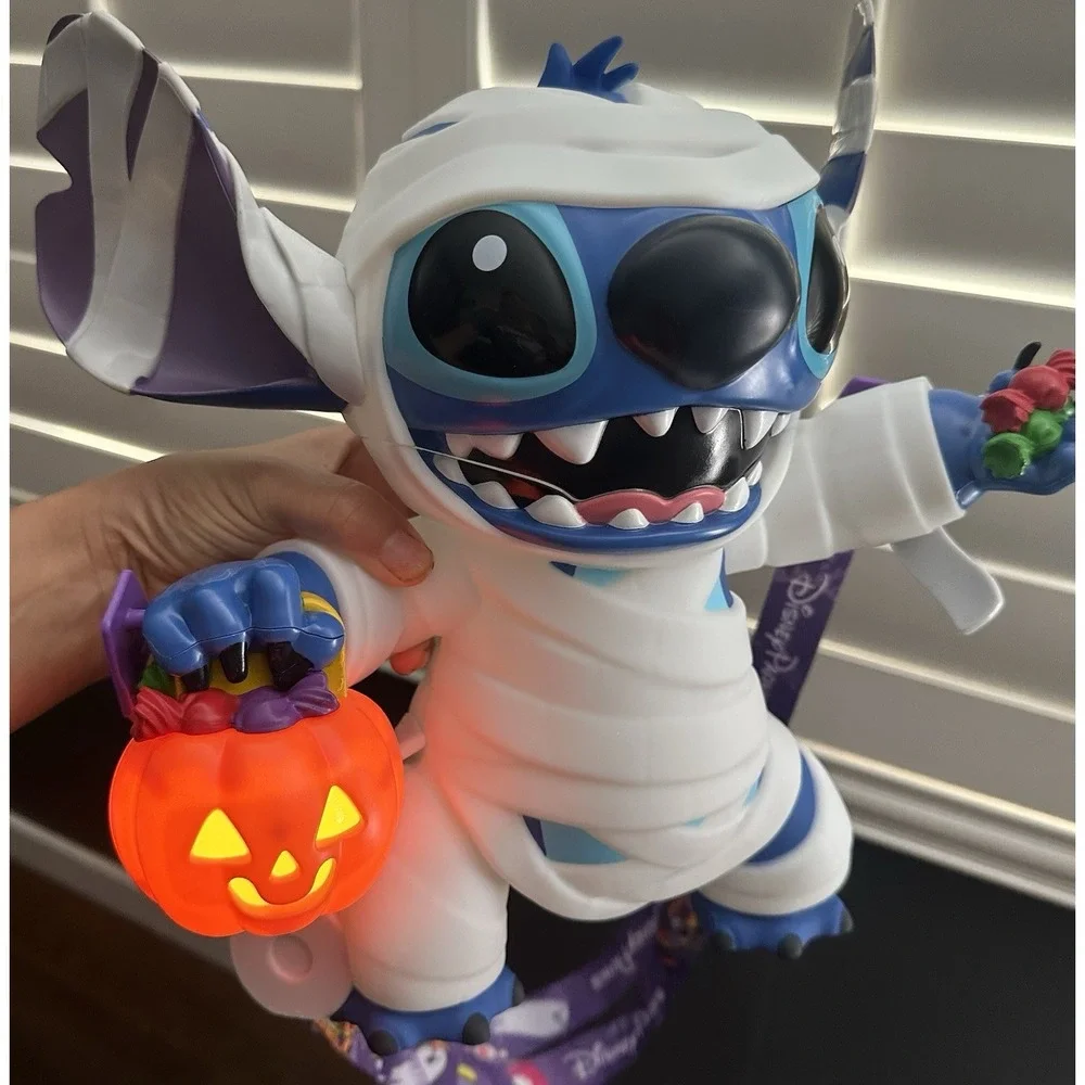 2025 Lilo‎ & Stitch Mummy Popcorn Bucket Disneyland Lights Halloween *Ships ASAP