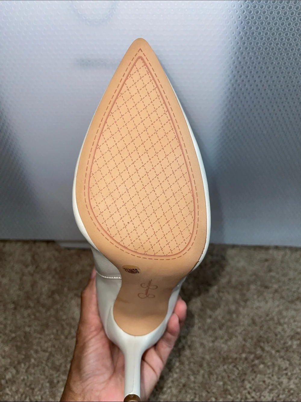Jessica Simpson Cream Pointed-Toe Stiletto Ankle Boots