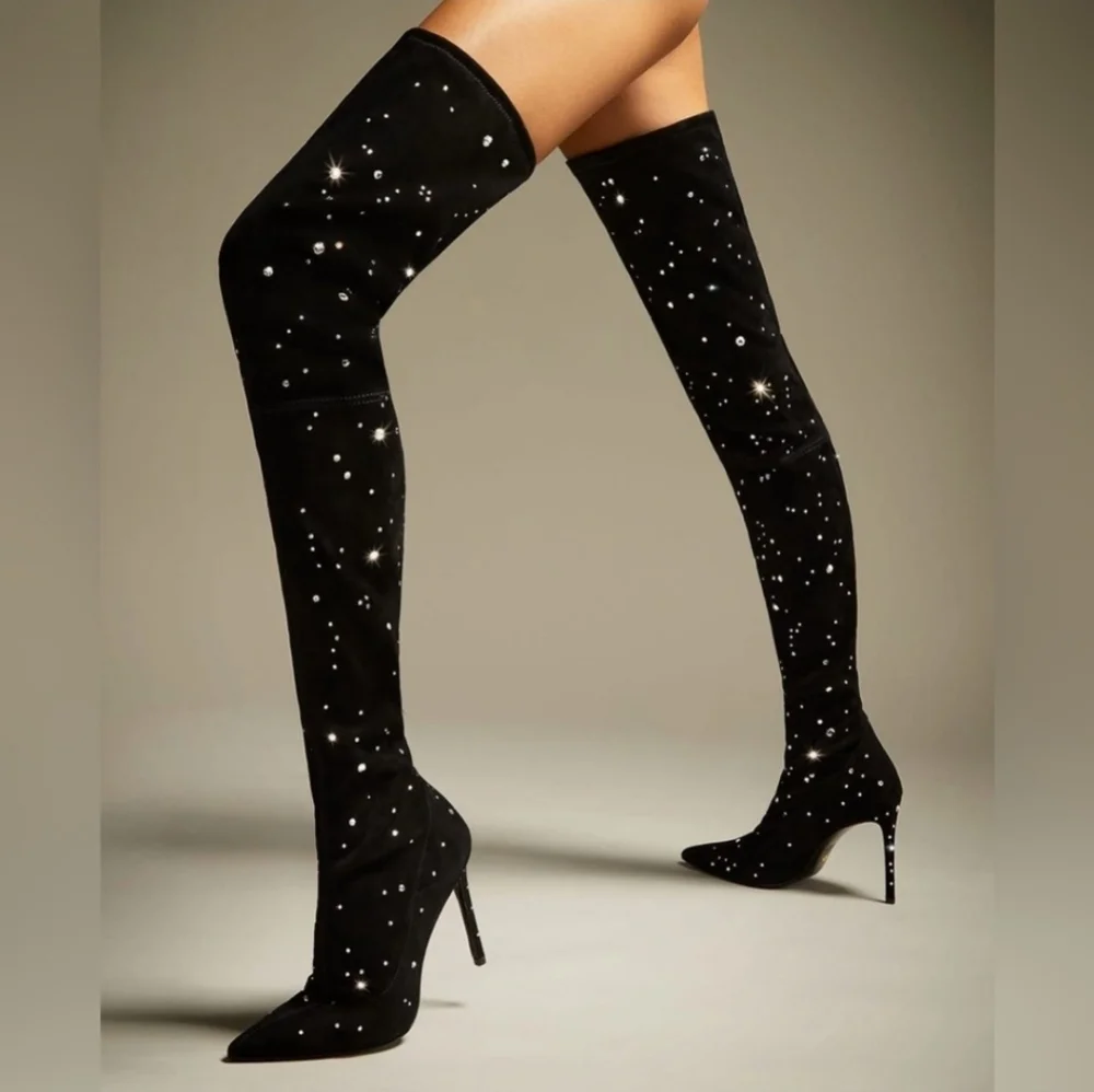 STUART WEITZMAN  Over The Knee Boots Black Size 7 New