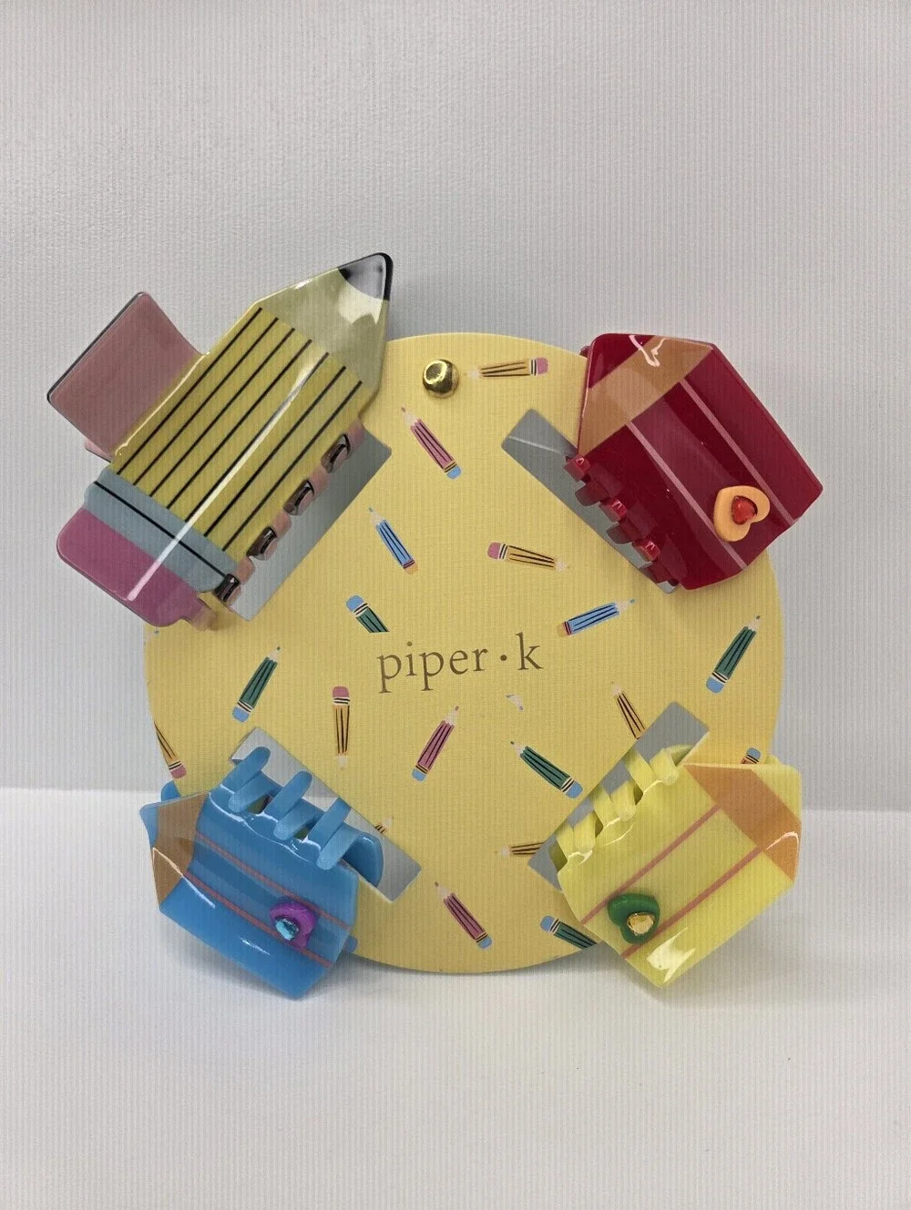✨▪️piper K ▪️ Colorful Pencil-Shaped Hair Claw Set of 4
