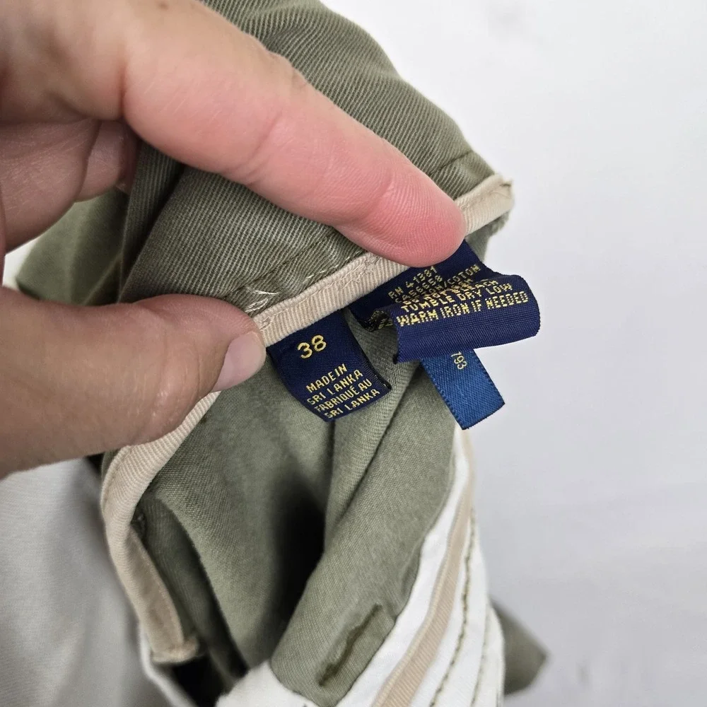 Polo Ralph Lauren Cargo Shorts Mens 38 Olive Green Military