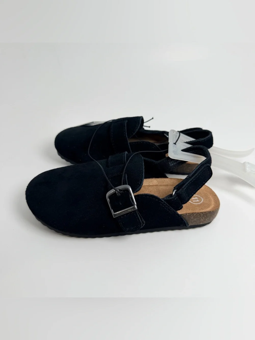 Cat & Jack Black Kids Slingback Buckle Sandals
