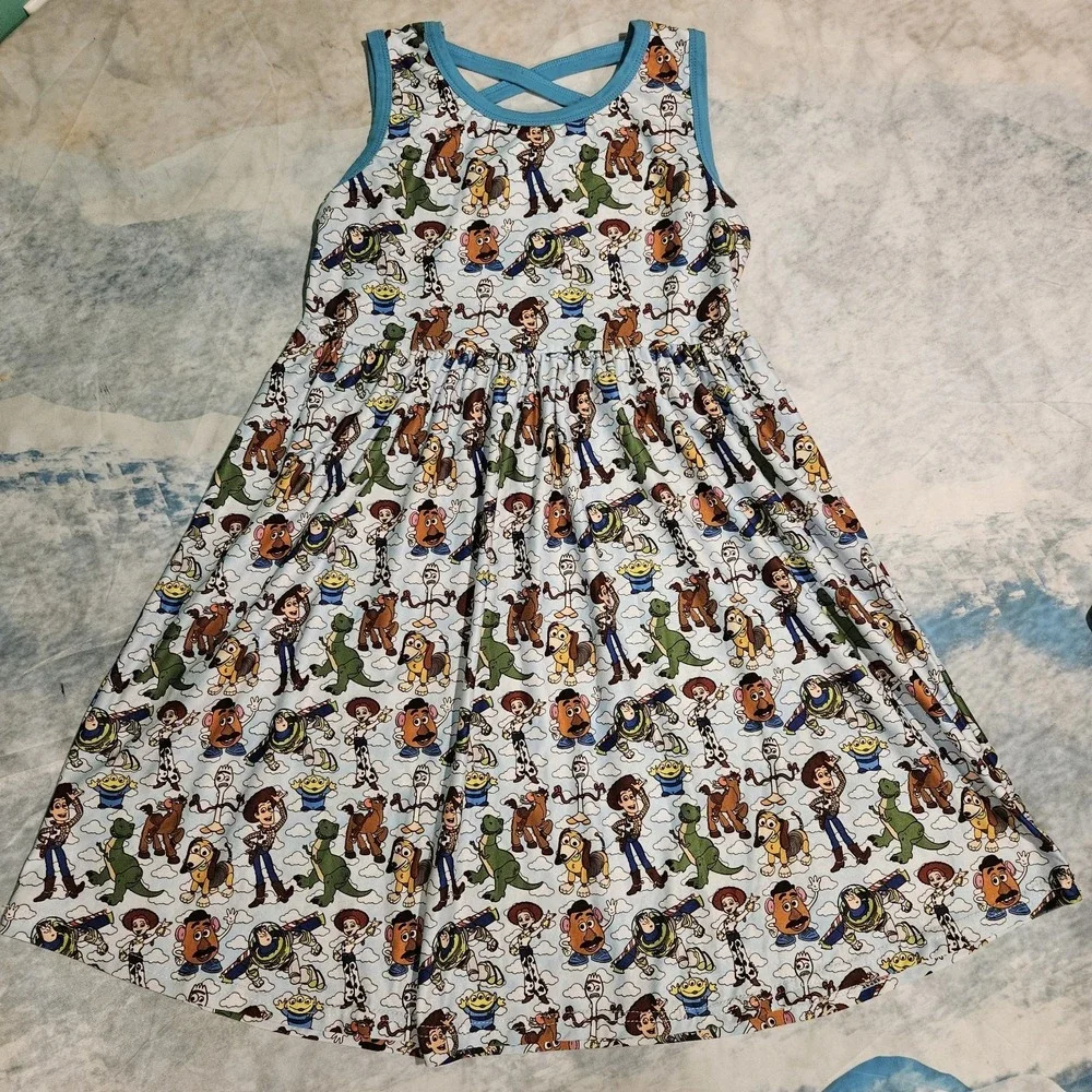 Cartoon Toy Print Milksilk Sleeveless Dress Size 8/9‎