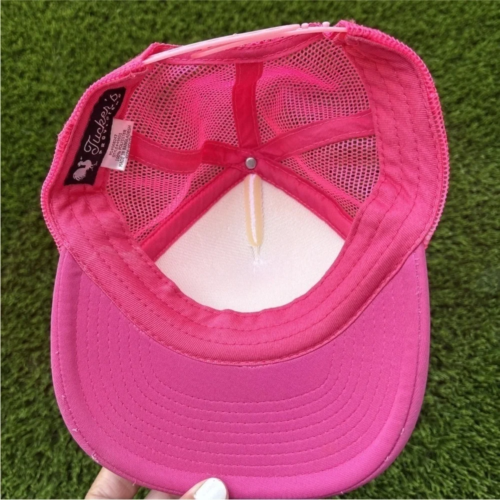 Hot Pink Tucker's Provisions Toddler Hat - Glitter Gold Rooster￼