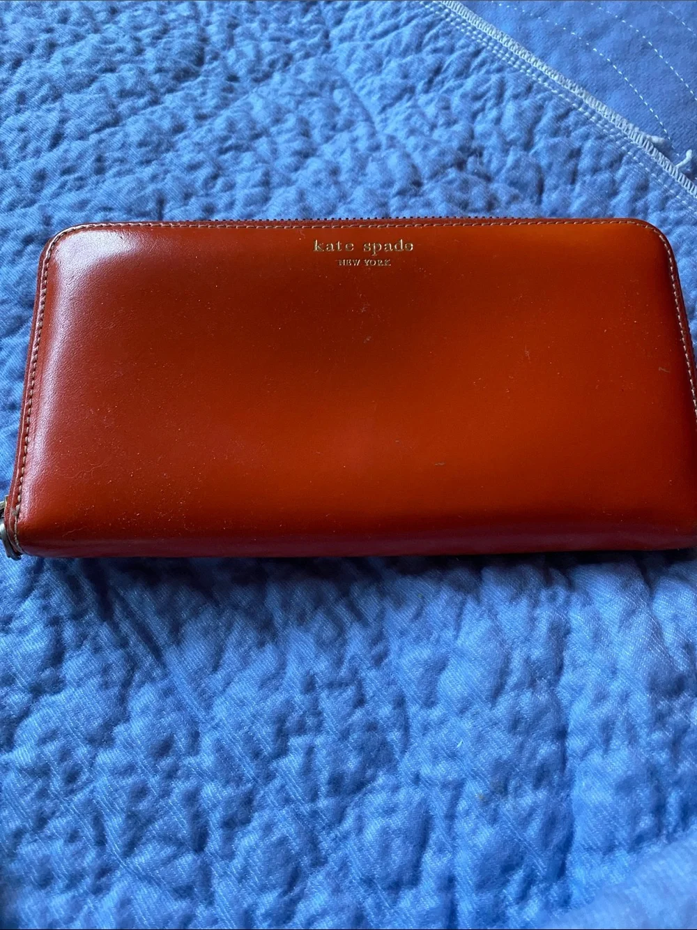 kate spade orange zip