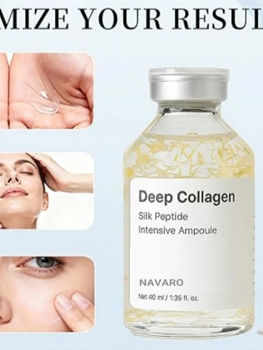 Navaro Deep Collagen Silk Peptide Intensive Ampoule - Light Yellow