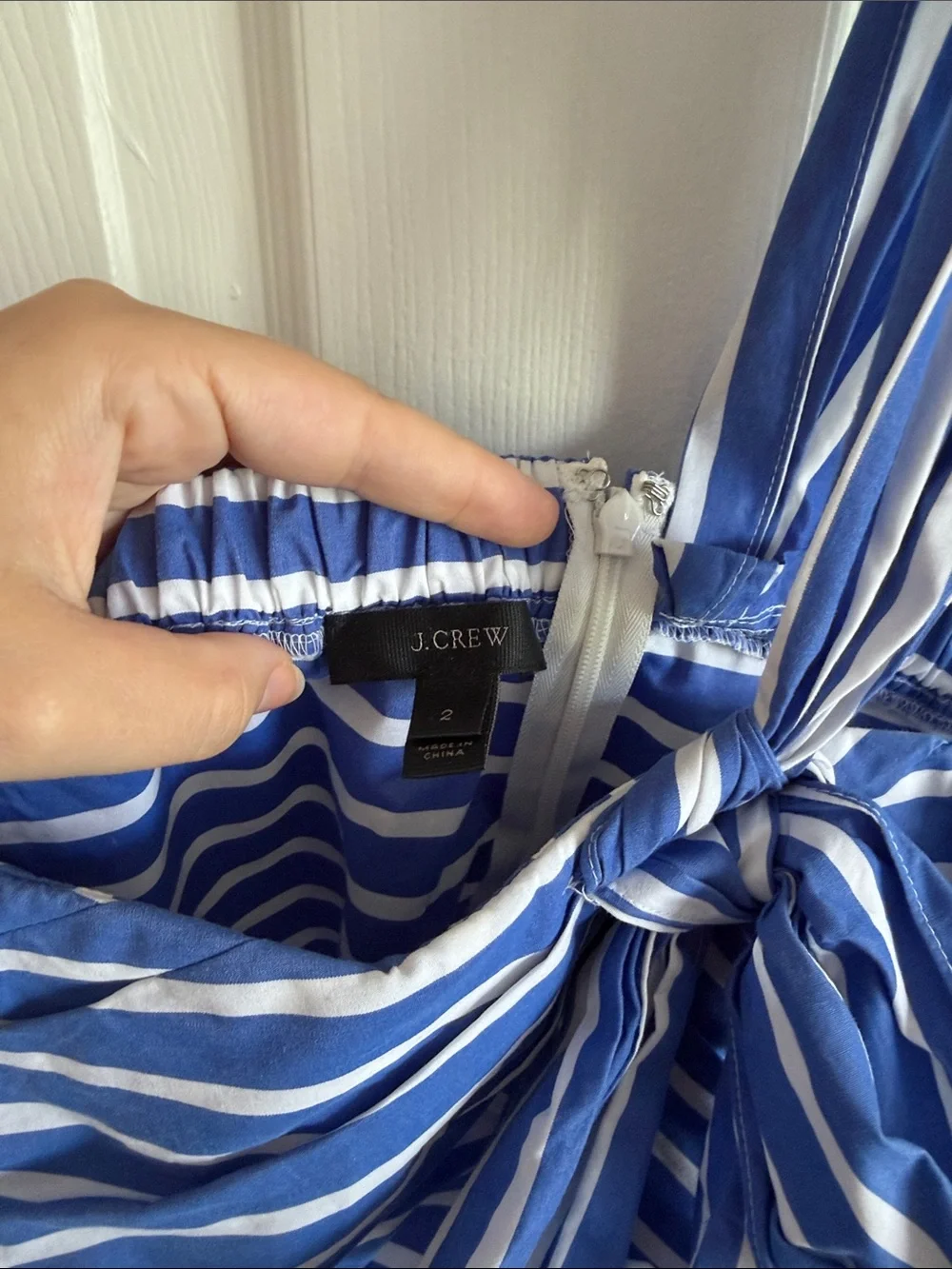 J. Crew blue white