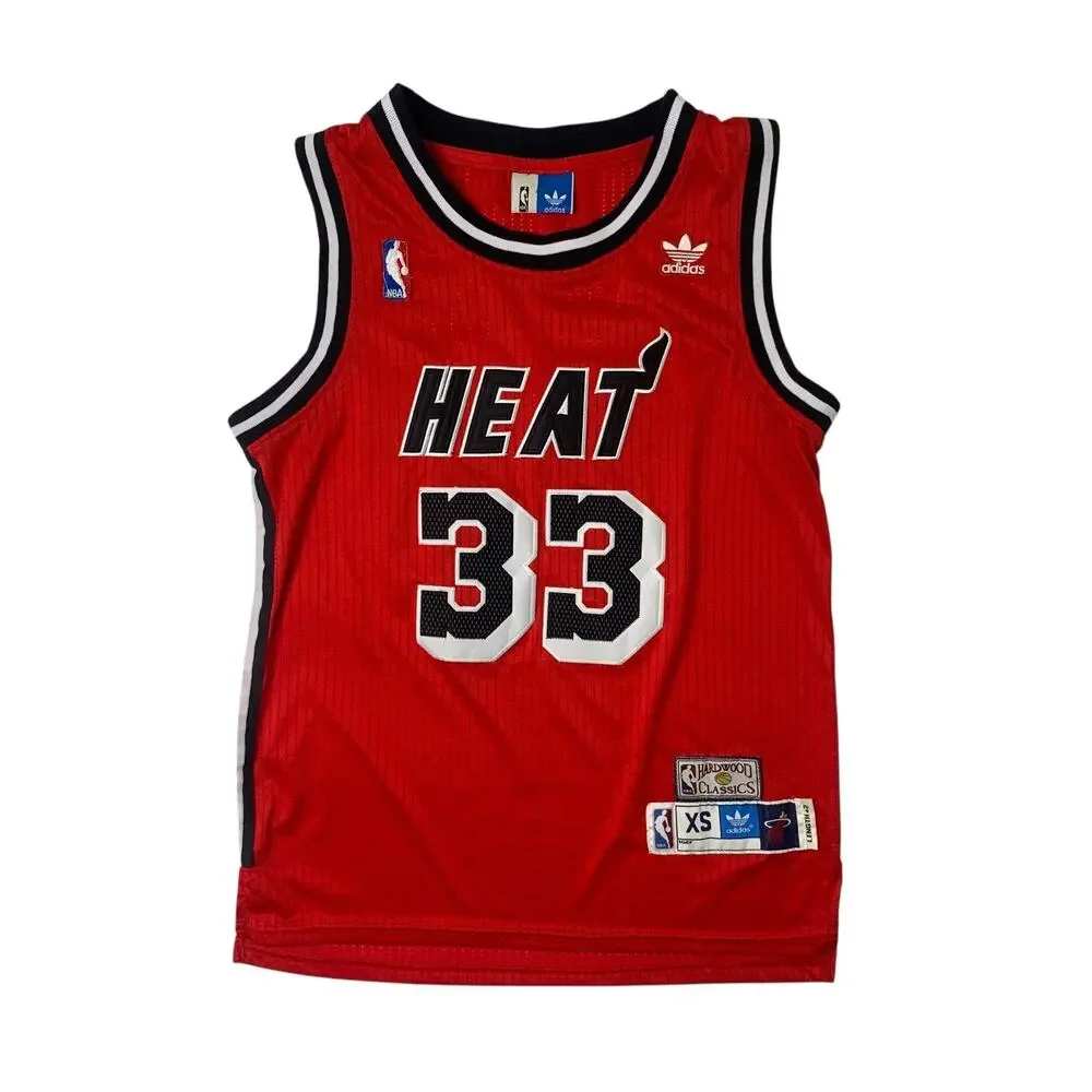 Vintage Miami Heat Jersey Mens XS Red Alonzo Mourning Adidas Hardwood +2 Length