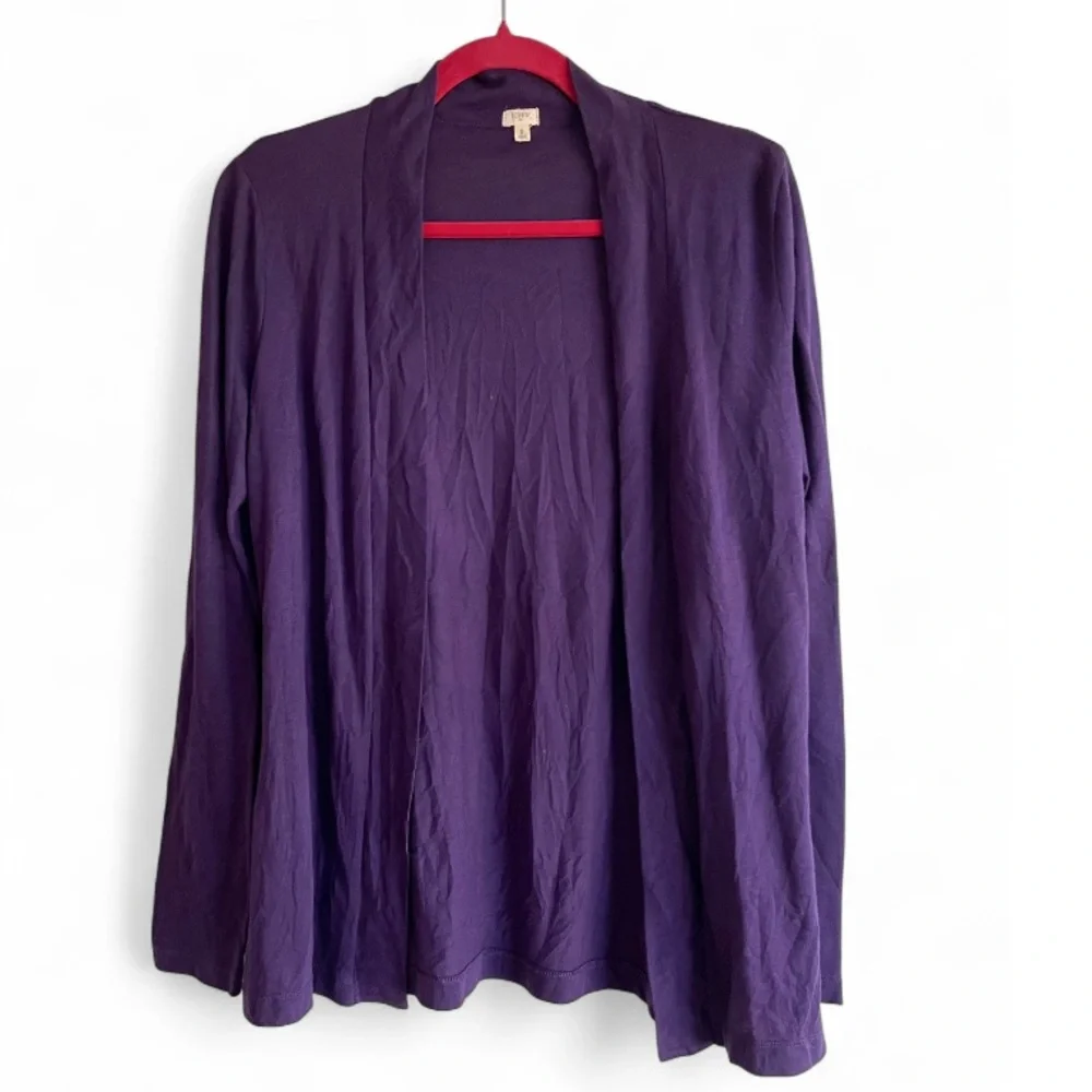 J. Crew Women's Purple Lightweight Open Cardigan Size S