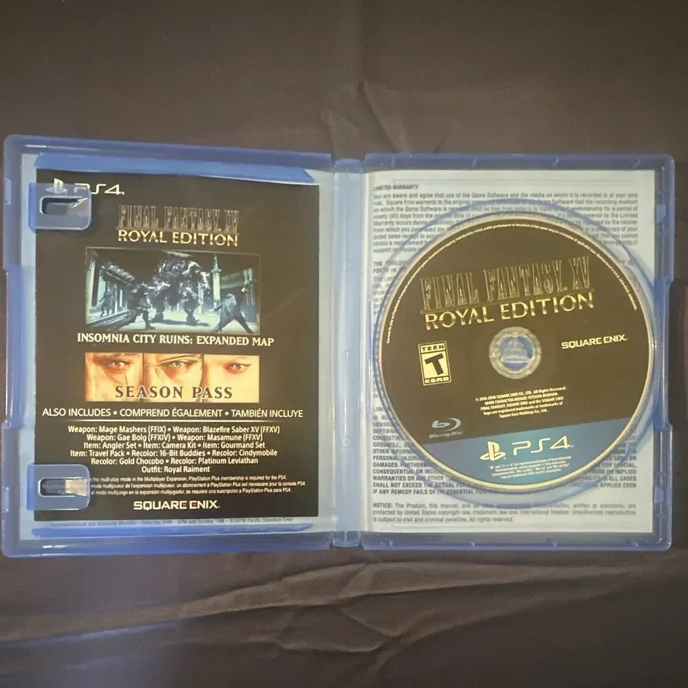 Final Fantasy XV Royal Edition PS4 - Excellent w/ Verified Royal Pack!